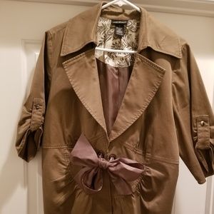 LANE BRYANT LIGHT BROWN JACKET. SIZE 18